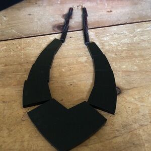Black statement necklace